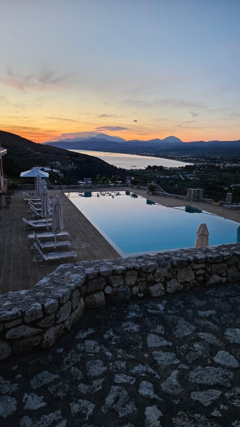 Natural landscape, Pool view, Swimming pool, Sunrise