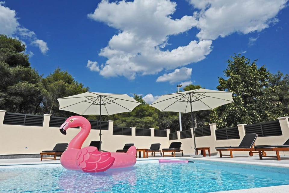 Pool view, Swimming pool, sunbed