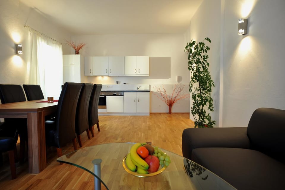 Kitchen or kitchenette, Living room, Dining area