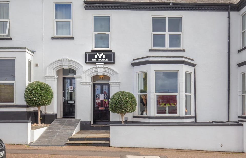 Property building, Facade/entrance, Property logo or sign, Lobby or reception