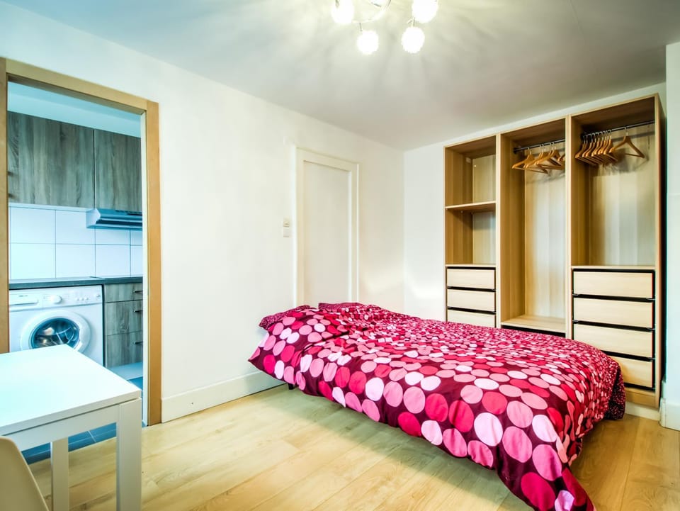 Kitchen or kitchenette, Living room, Dining area, Bedroom