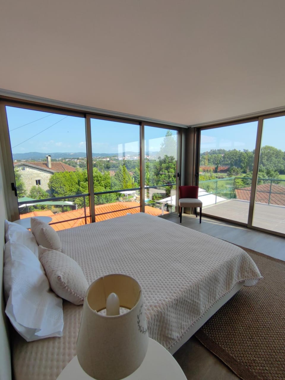 Bed, Natural landscape, View (from property/room), Balcony/Terrace, Seating area, Bedroom