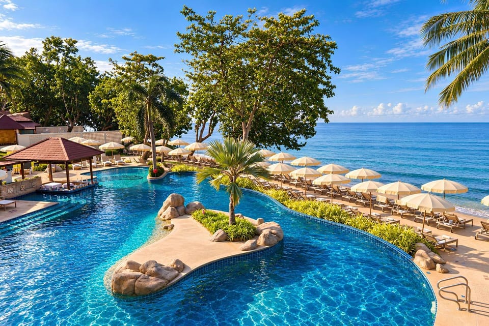 Bird's eye view, View (from property/room), Seating area, Beach, Beach, Pool view, Sea view, Area and facilities, Swimming pool, Sunset, sunbed