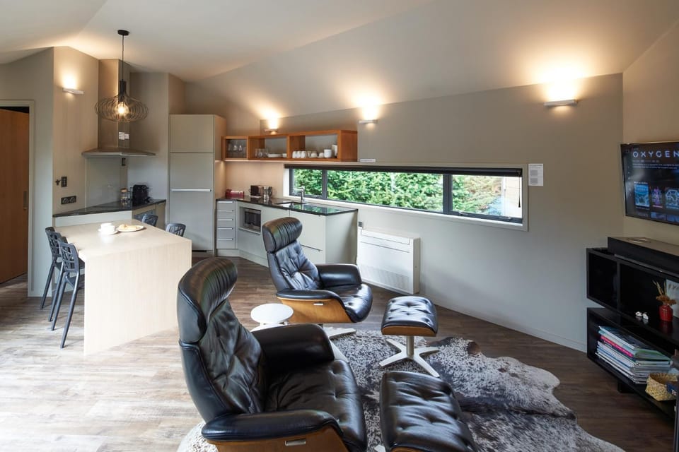 Living room, kitchen