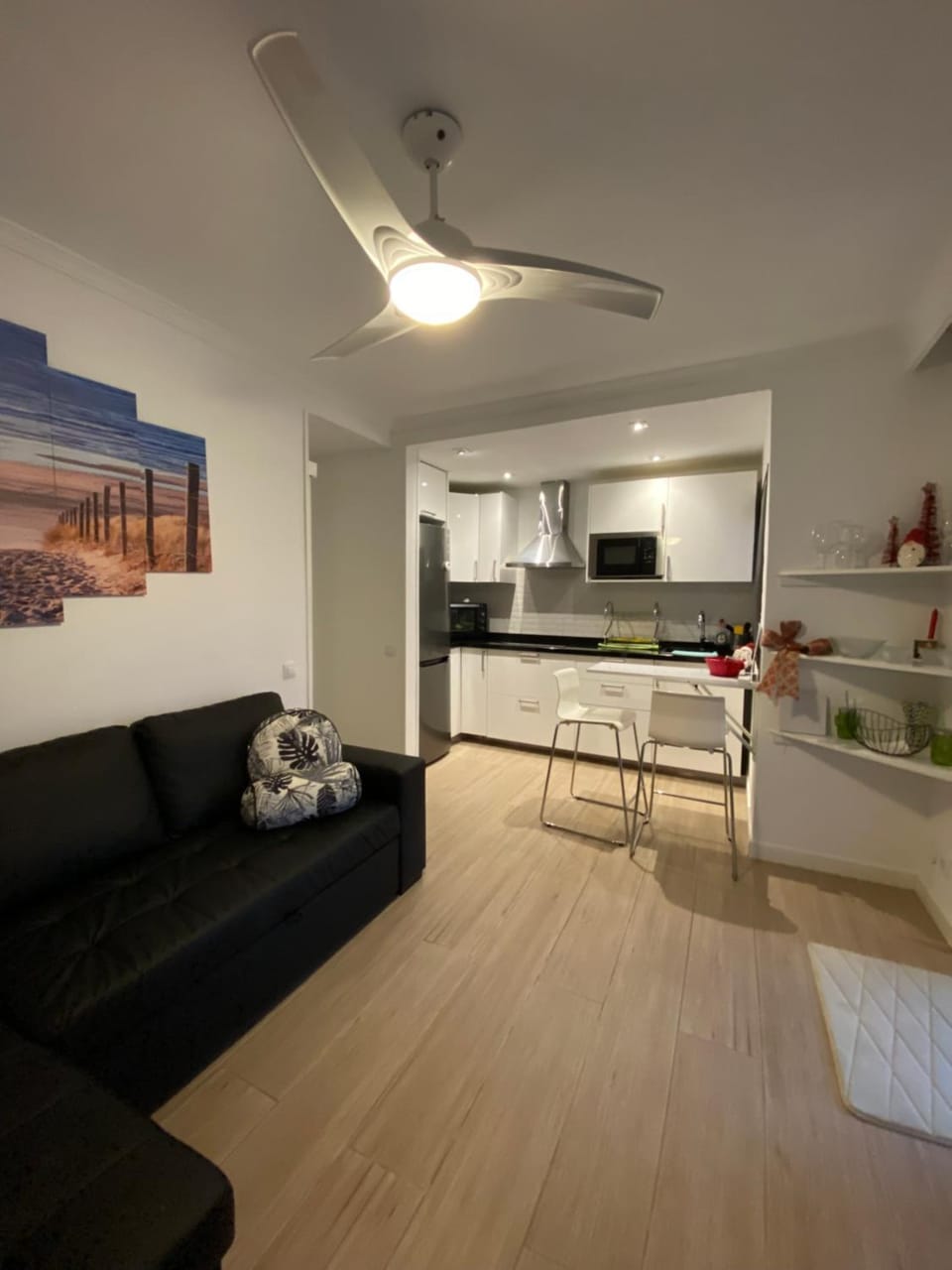 Living room, kitchen
