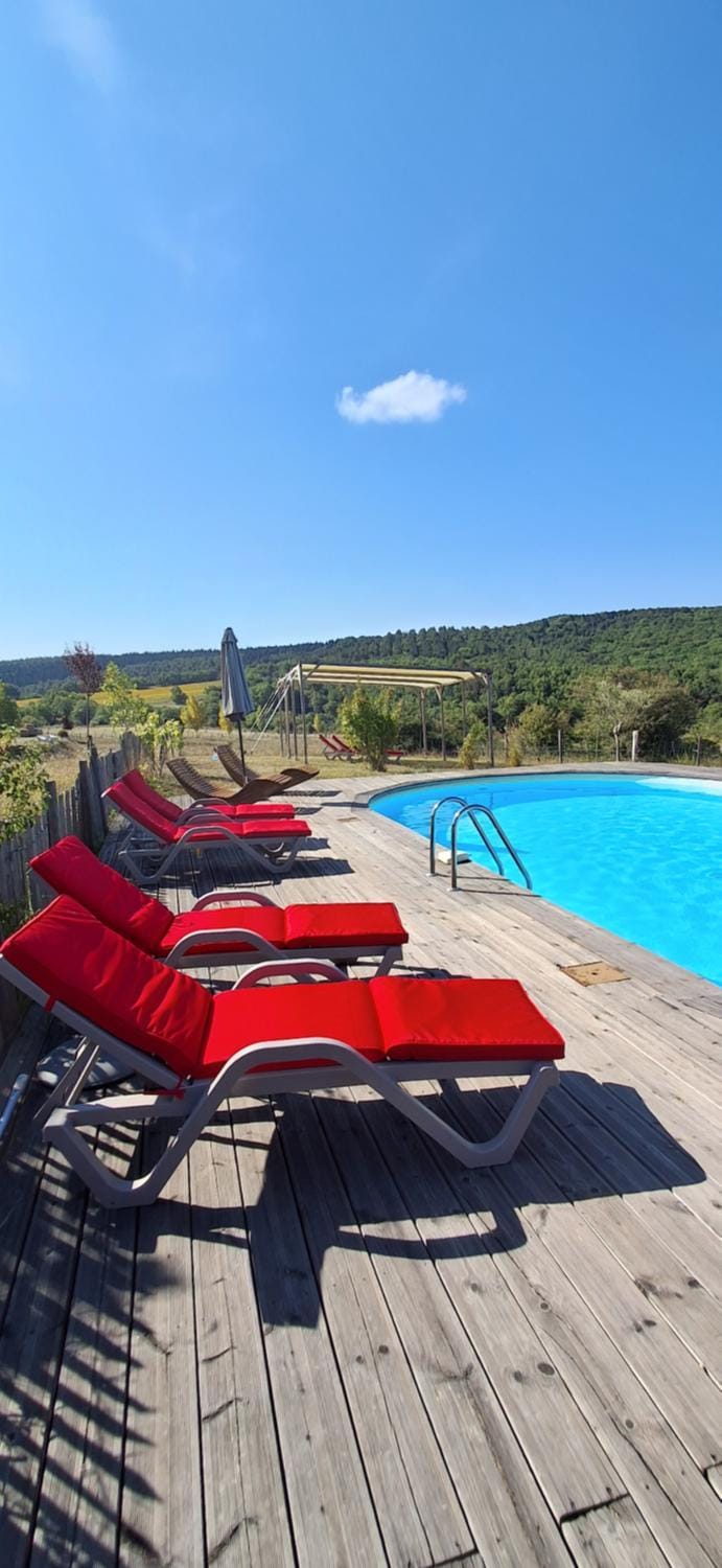 Natural landscape, Swimming pool, sunbed