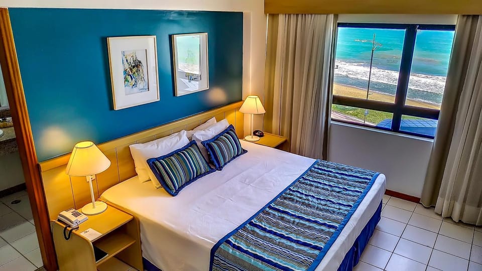 Bed, Bedroom, Sea view