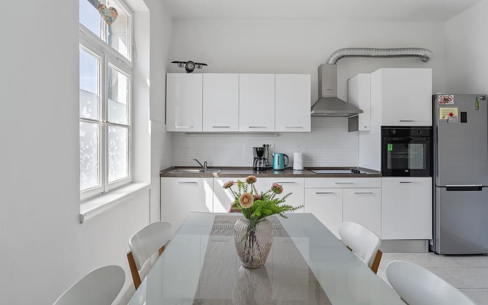 Kitchen or kitchenette, dishwasher, oven, stove, kitchen