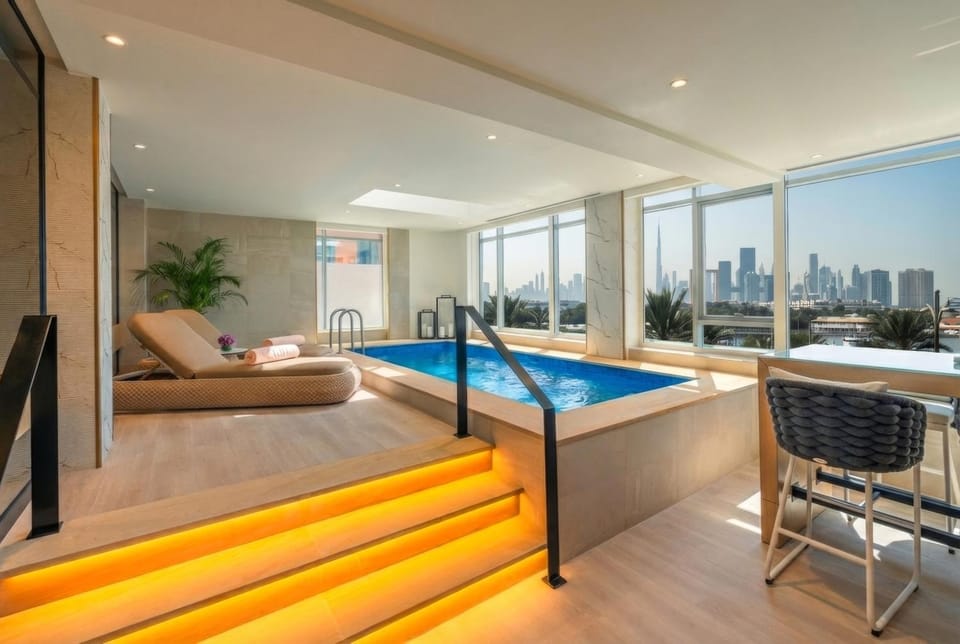 View (from property/room), Pool view, Sea view, Swimming pool