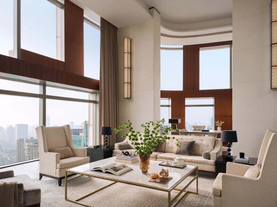 Living room, Seating area, City view