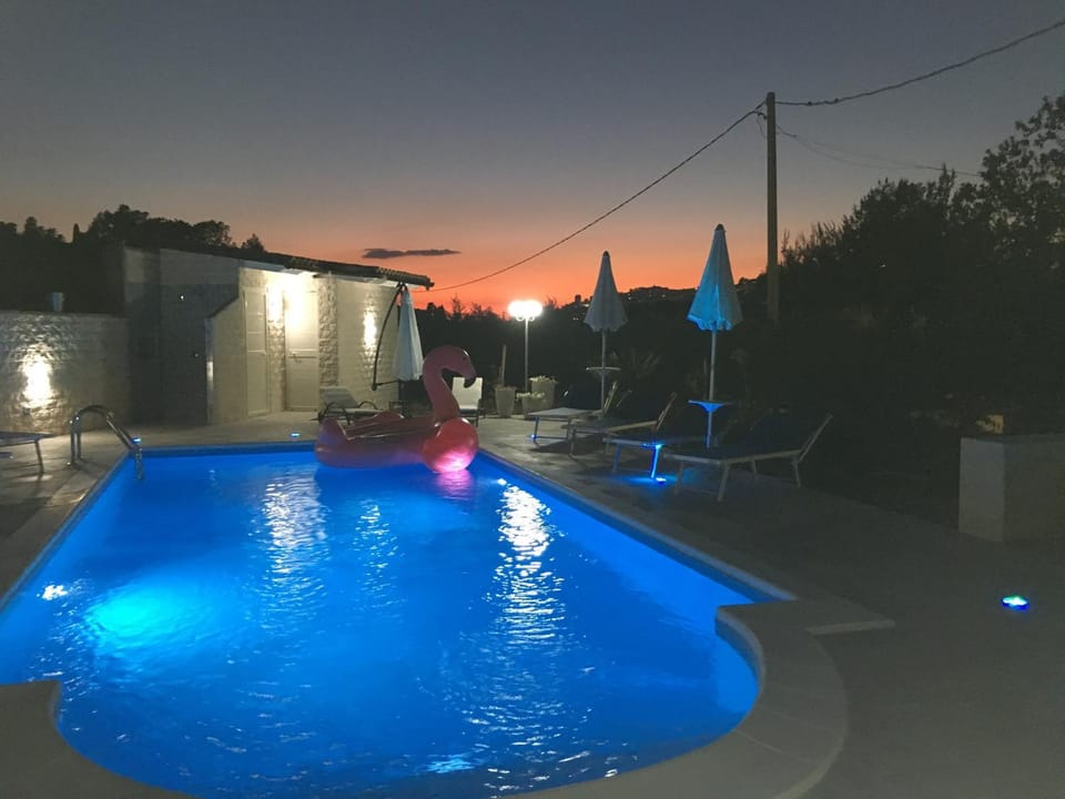 Swimming pool, Swimming pool, Sunset