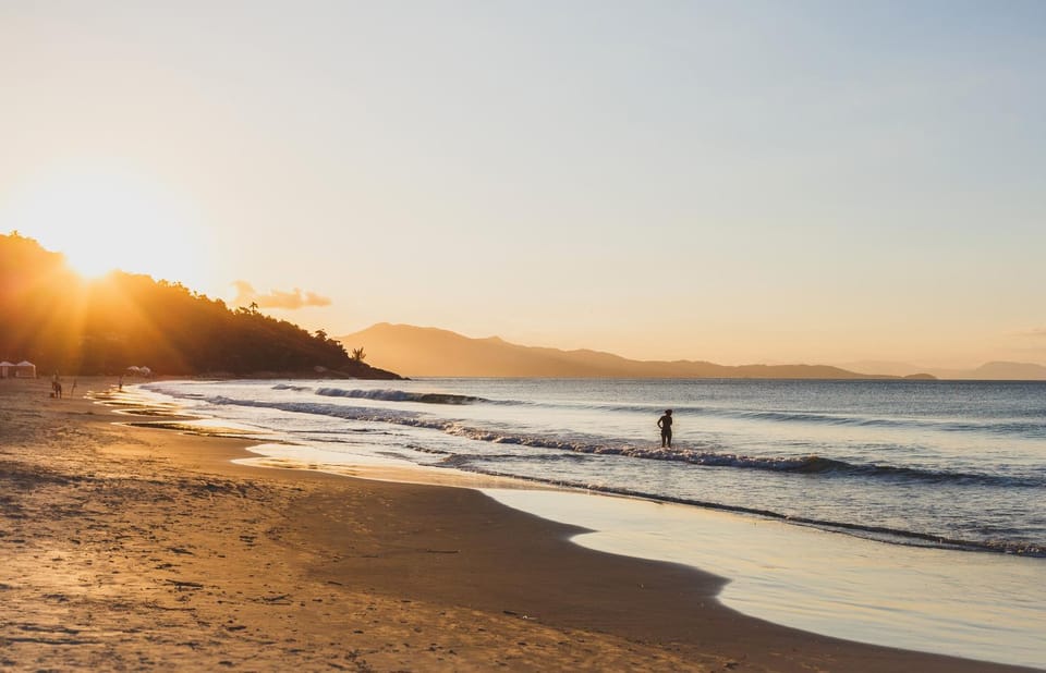 Natural landscape, Beach, Sunset