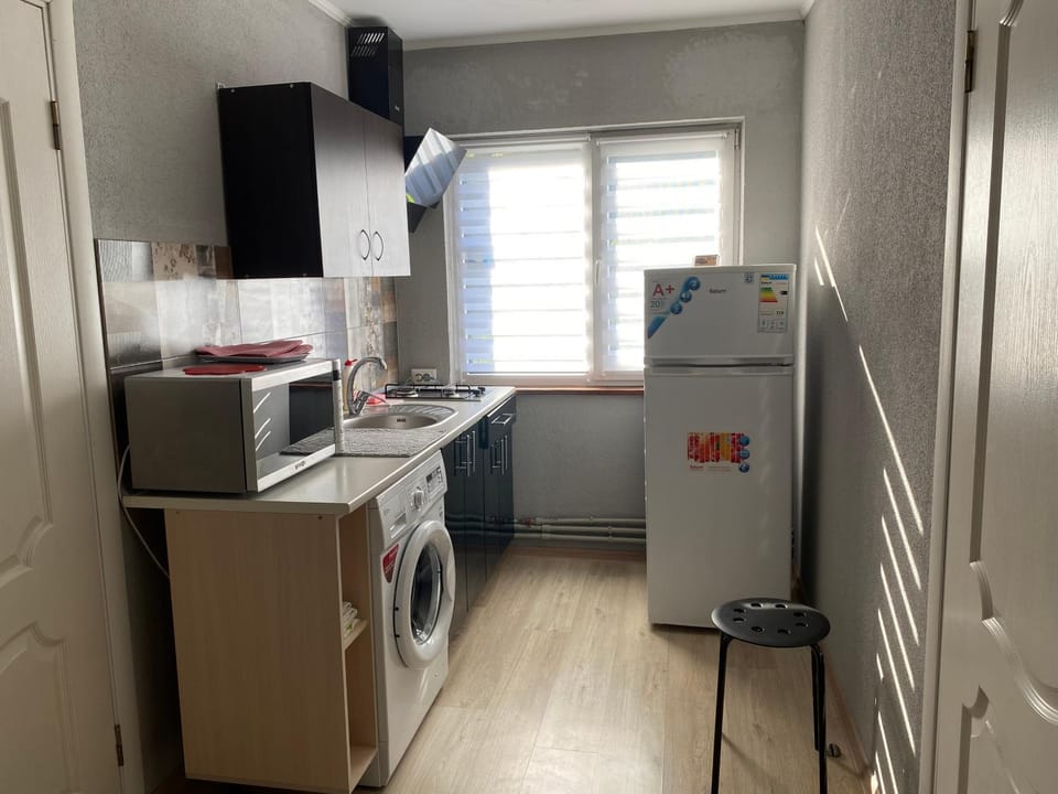 Kitchen or kitchenette, pet friendly, stove, washing machine
