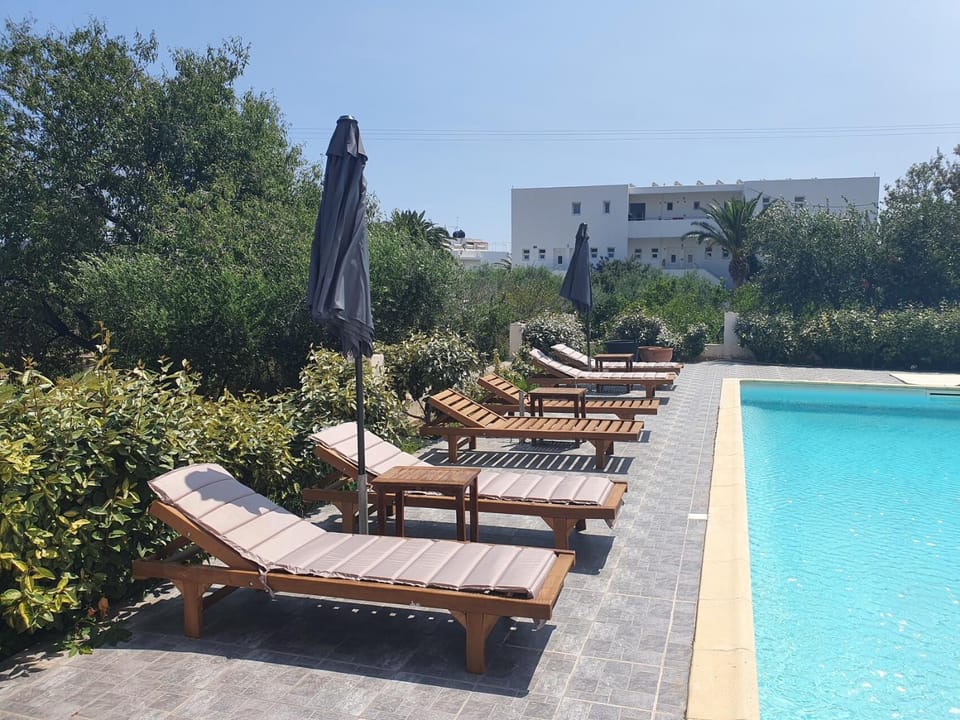 Day, Natural landscape, Garden, Garden view, Pool view, Swimming pool, sunbed