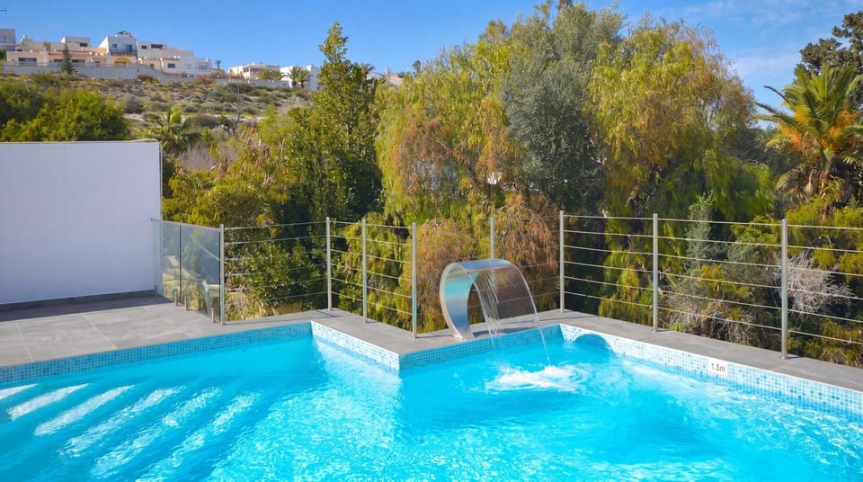 Spring, Day, Natural landscape, Mountain view, Pool view, Swimming pool, sunbed