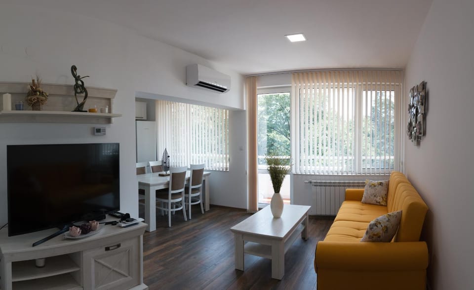 Communal lounge/ TV room, TV and multimedia, Balcony/Terrace, Living room, Photo of the whole room, City view, Mountain view