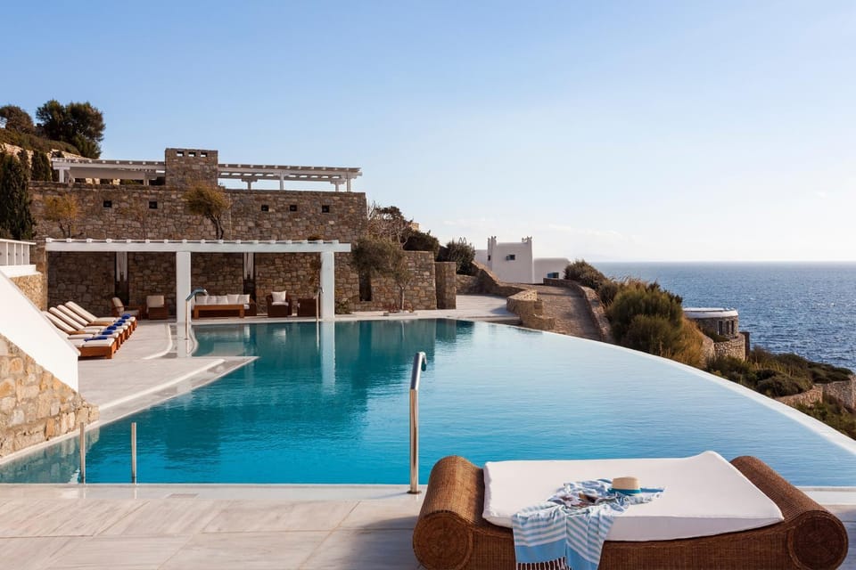 Day, Natural landscape, Pool view, Sea view, Swimming pool, Sunset, sunbed