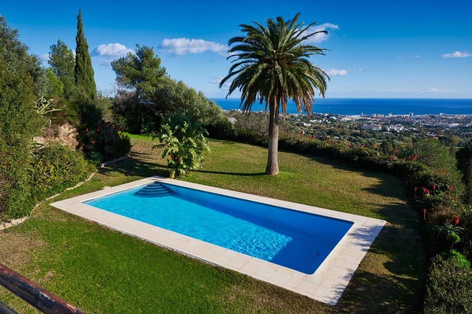 Natural landscape, Garden, Garden view, Pool view, Sea view, Swimming pool, sunbed