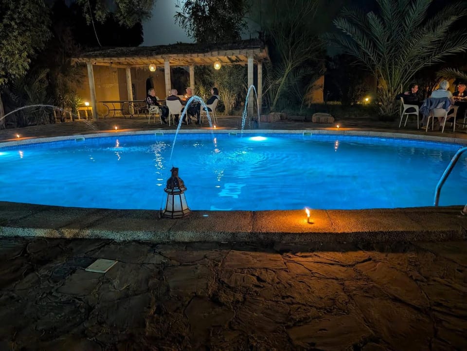 Night, People, Pool view, Swimming pool, group of guests