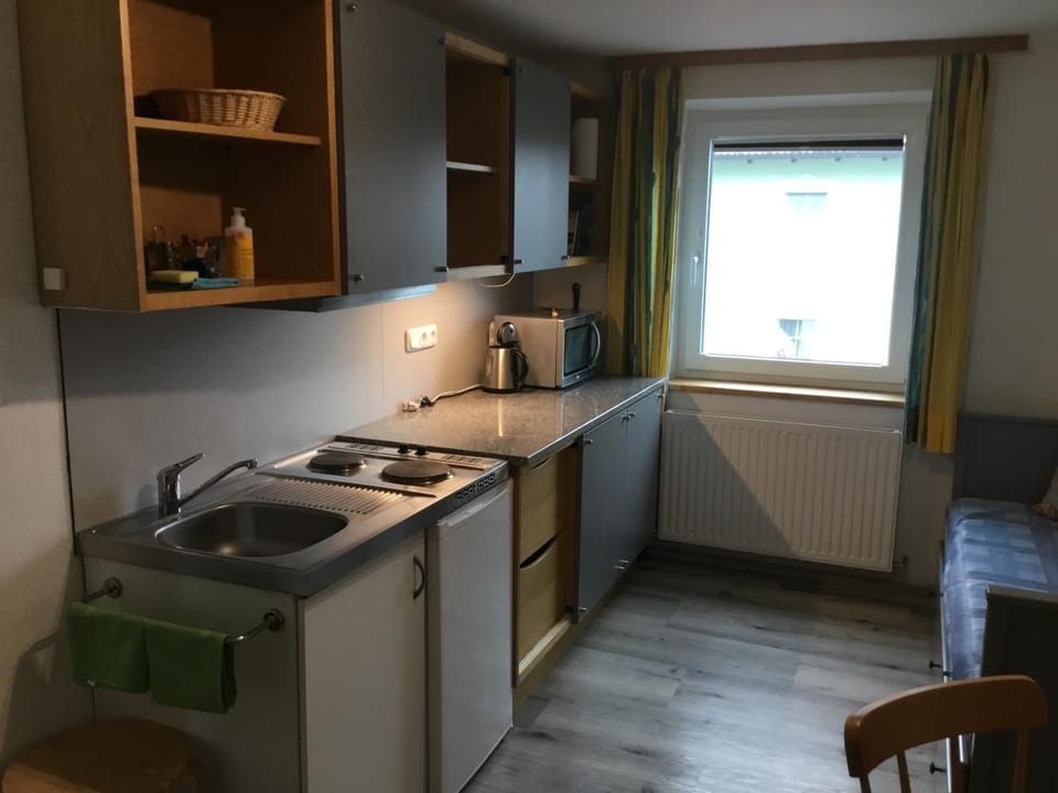 Kitchen or kitchenette, minibar, stove