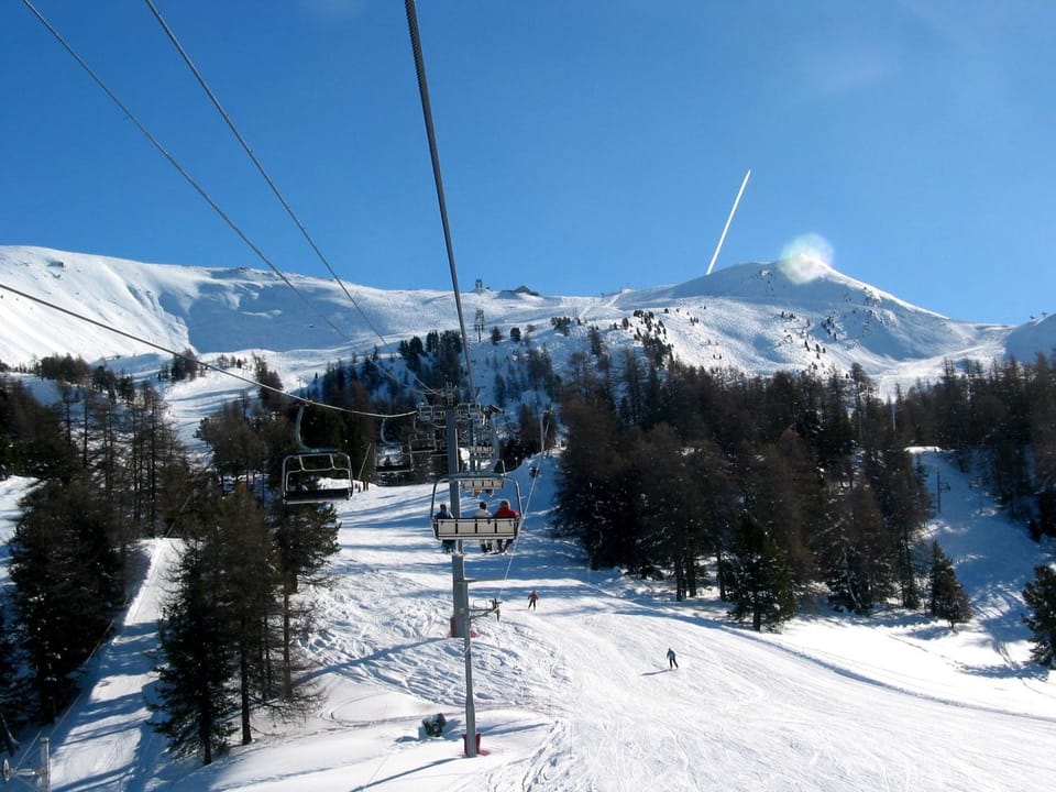 Natural landscape, Winter, Skiing, Mountain view