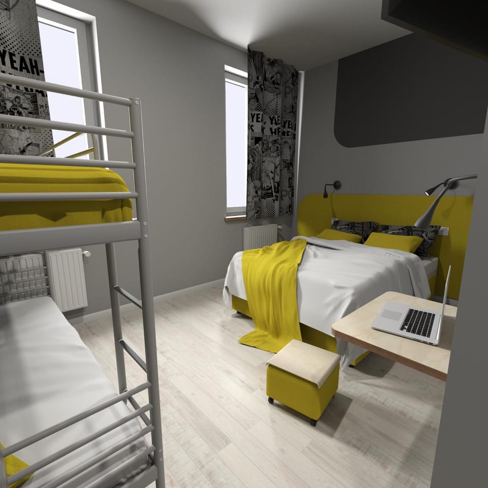 Bed, TV and multimedia, Photo of the whole room, Bedroom, bunk bed