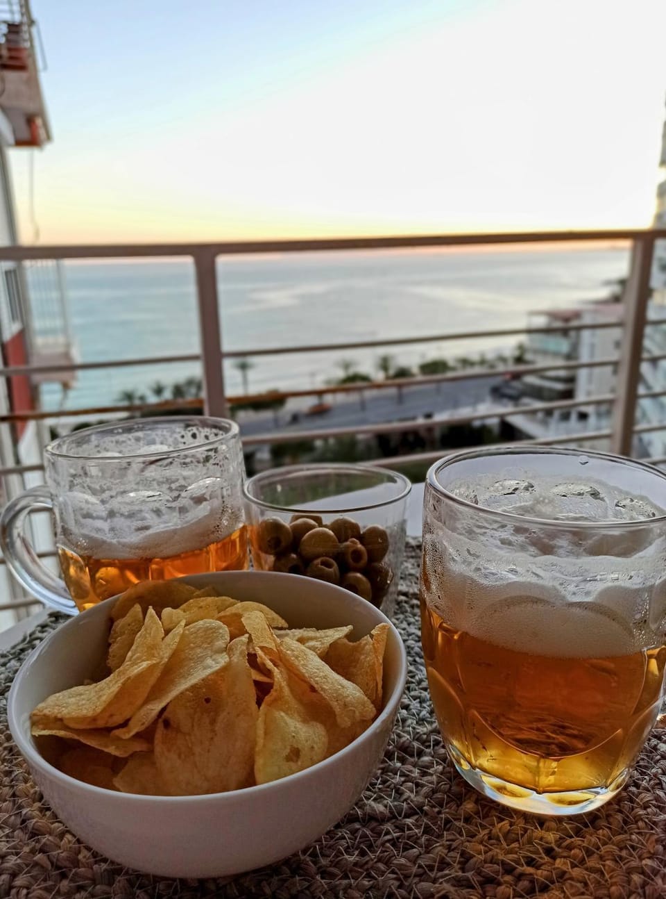 Food and drinks, Sea view, Sunset