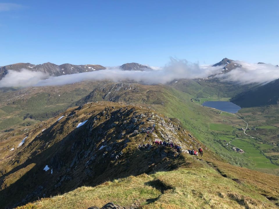 Natural landscape, Hiking, Mountain view