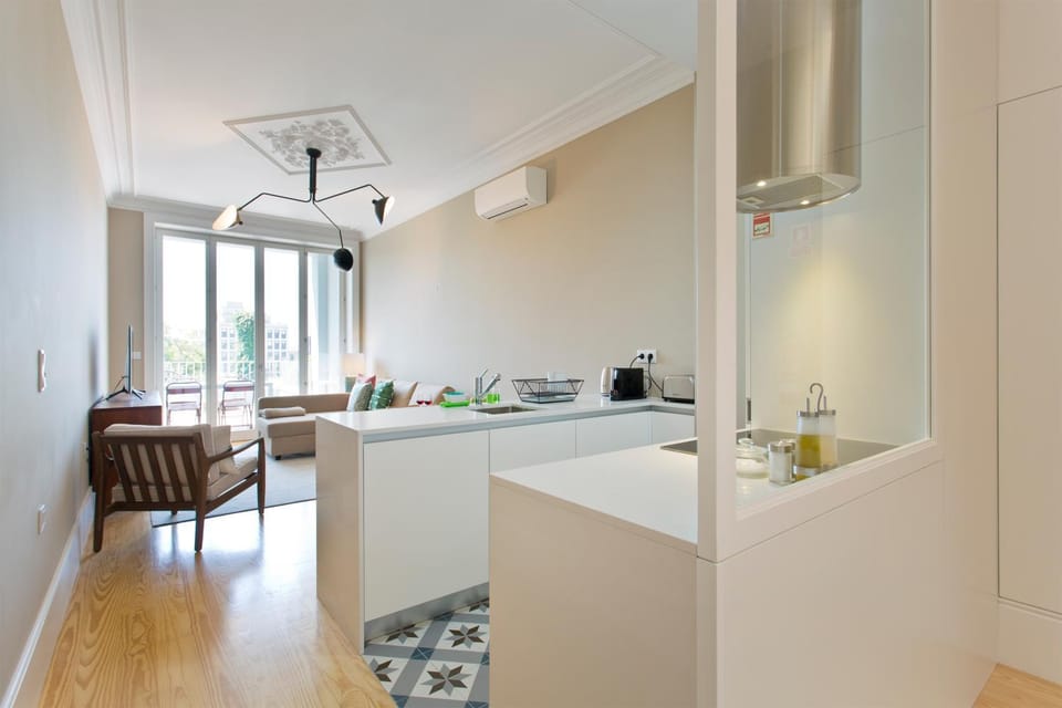 Kitchen or kitchenette, Living room, Dining area