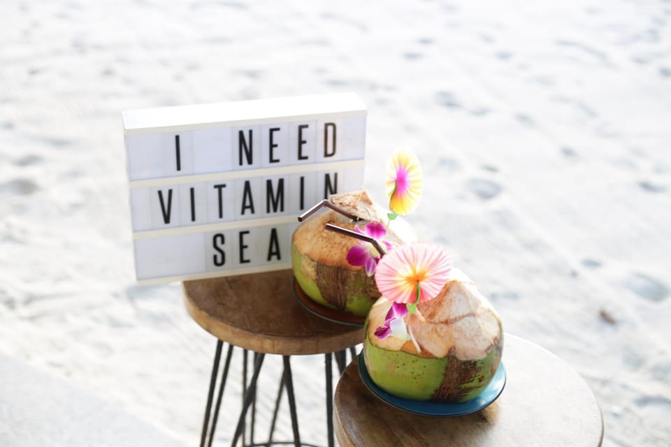 Beach, Text overlay