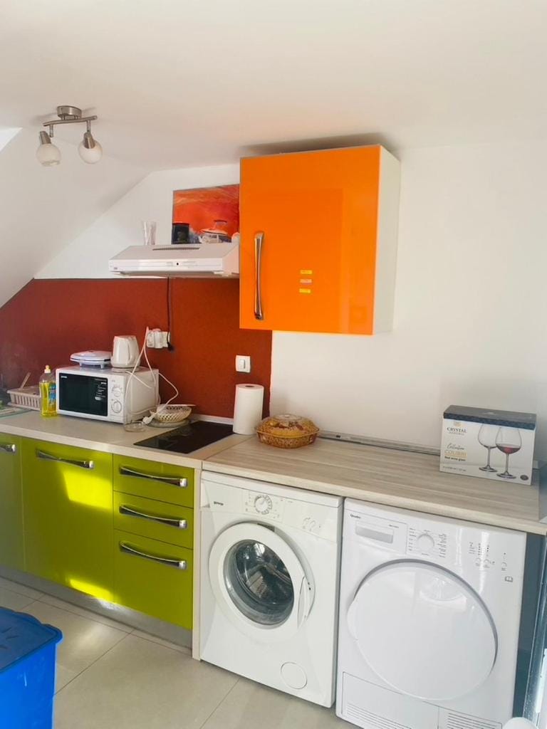 Kitchen or kitchenette, dishwasher, minibar, stove, toaster