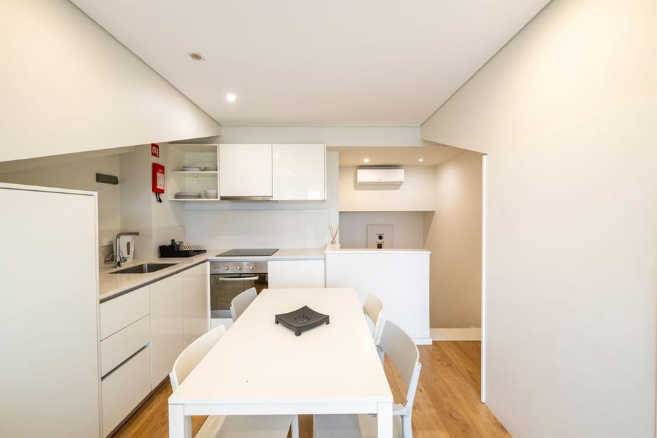 Kitchen or kitchenette, oven, stove, toaster