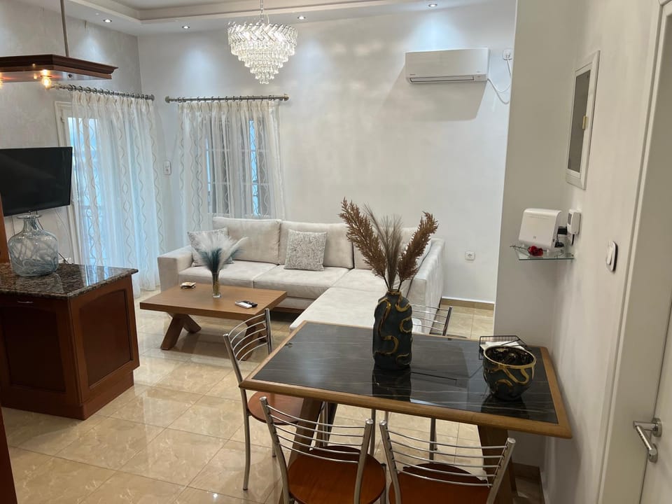 Living room, kitchen