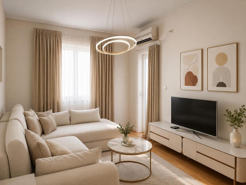 TV and multimedia, Living room, Seating area, air conditioner