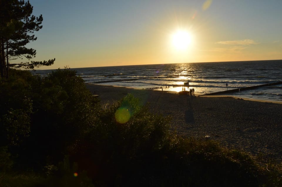 Beach, Sea view, Sunset