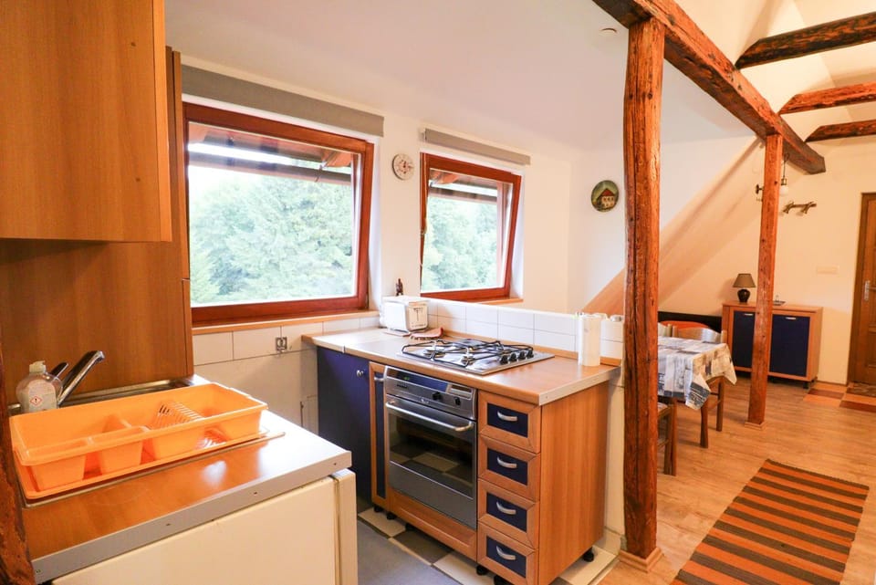 Living room, kitchen