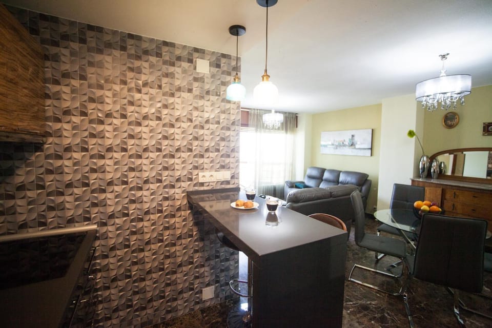 Kitchen or kitchenette, Living room, Sea view