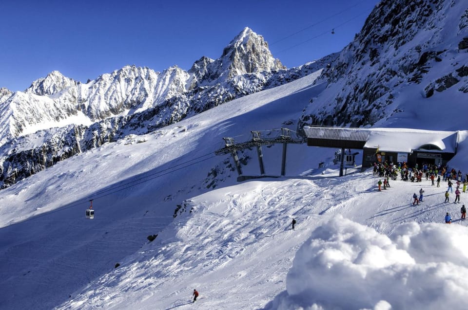 Natural landscape, Winter, Skiing