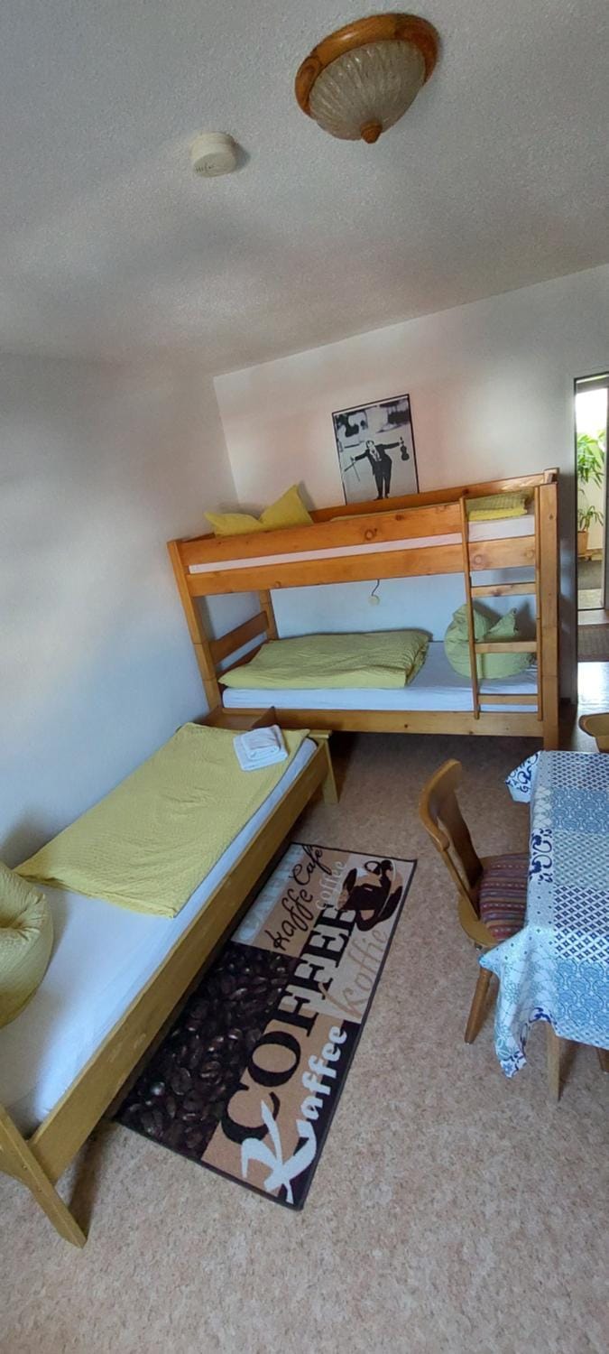 Photo of the whole room, bunk bed