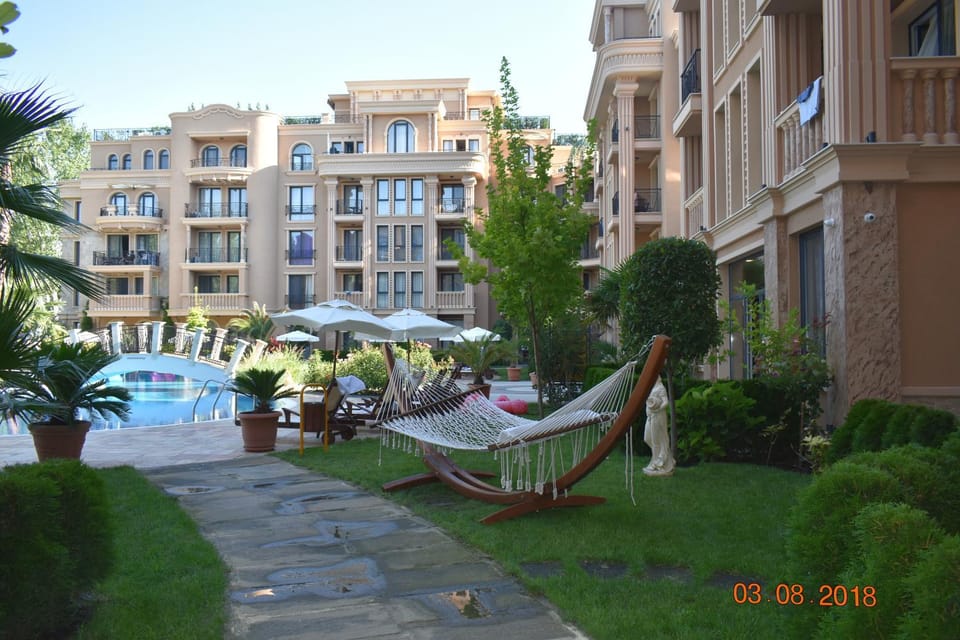 Property building, Patio, Garden, Pool view, Family