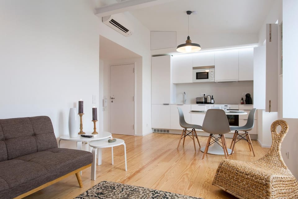 Kitchen or kitchenette, Living room, Dining area