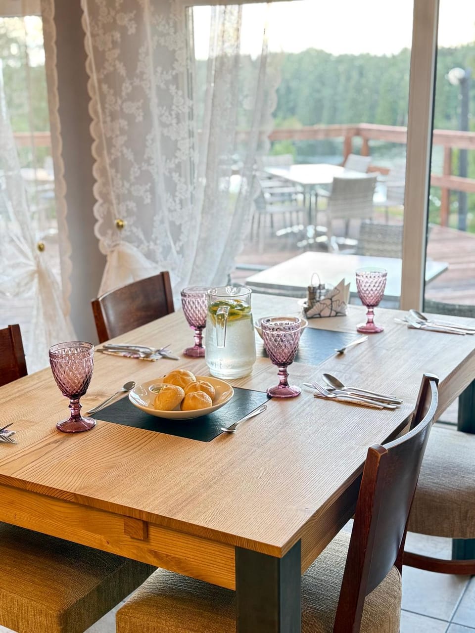 Seating area, Food, Breakfast