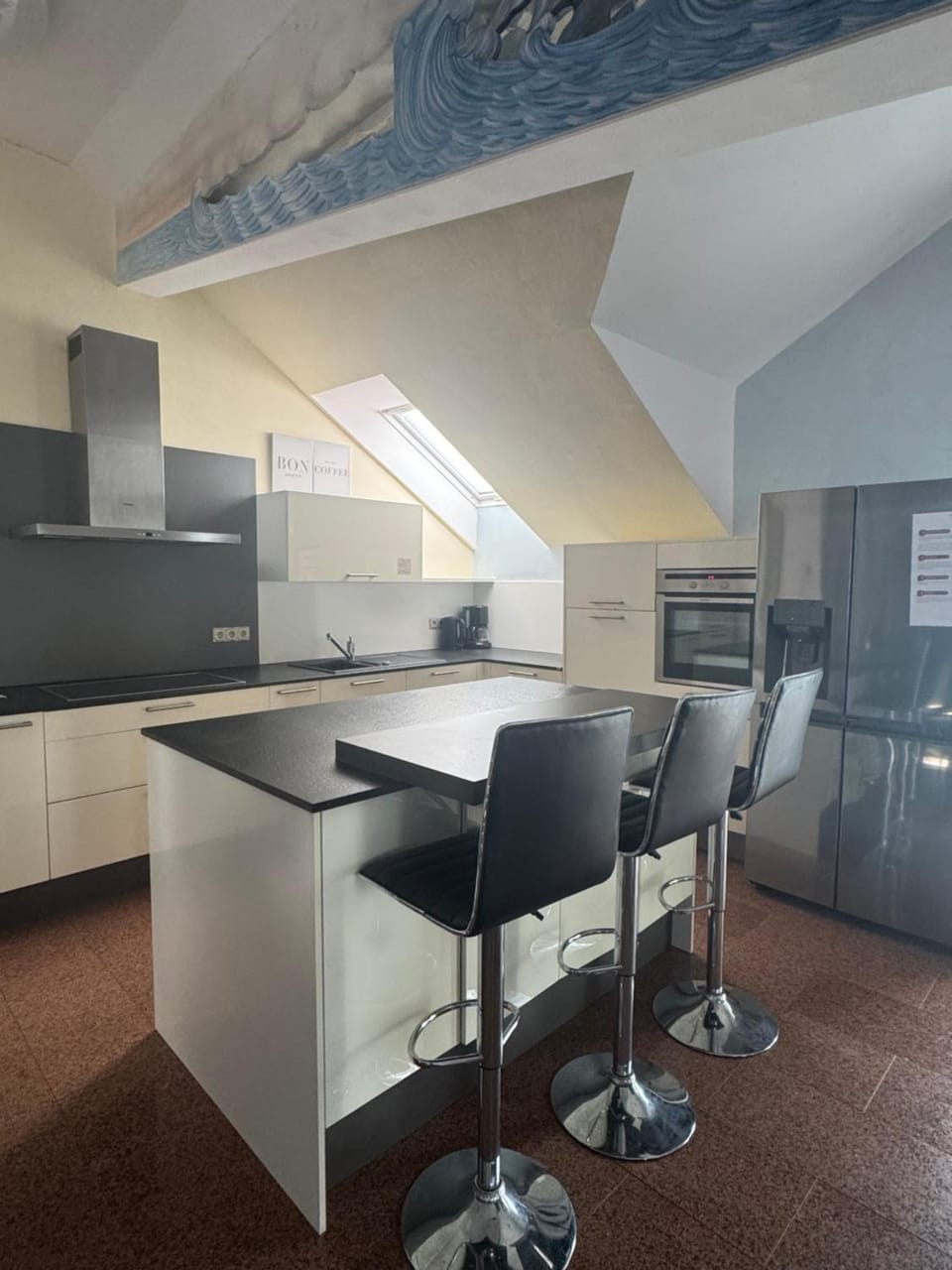 Dining area, oven, stove, kitchen