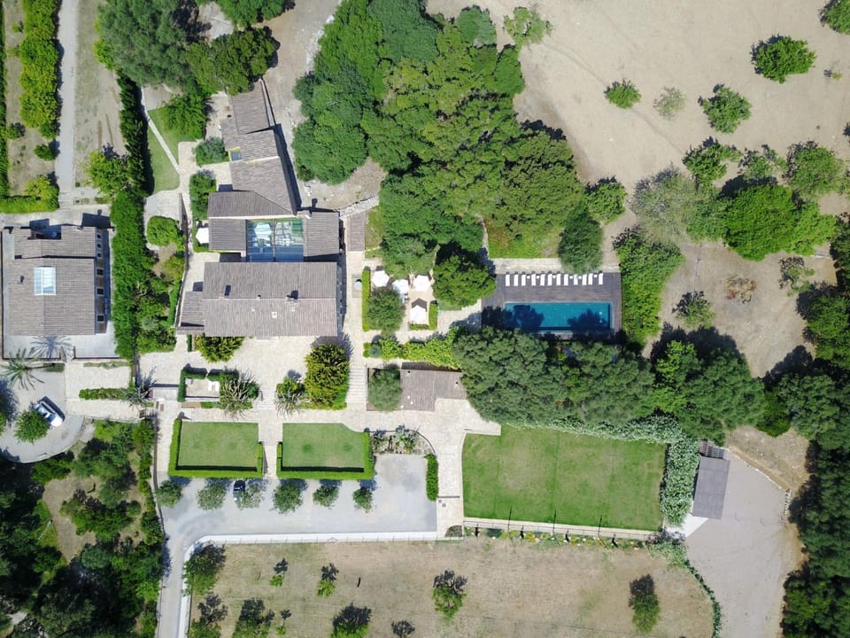 Property building, Natural landscape, Bird's eye view
