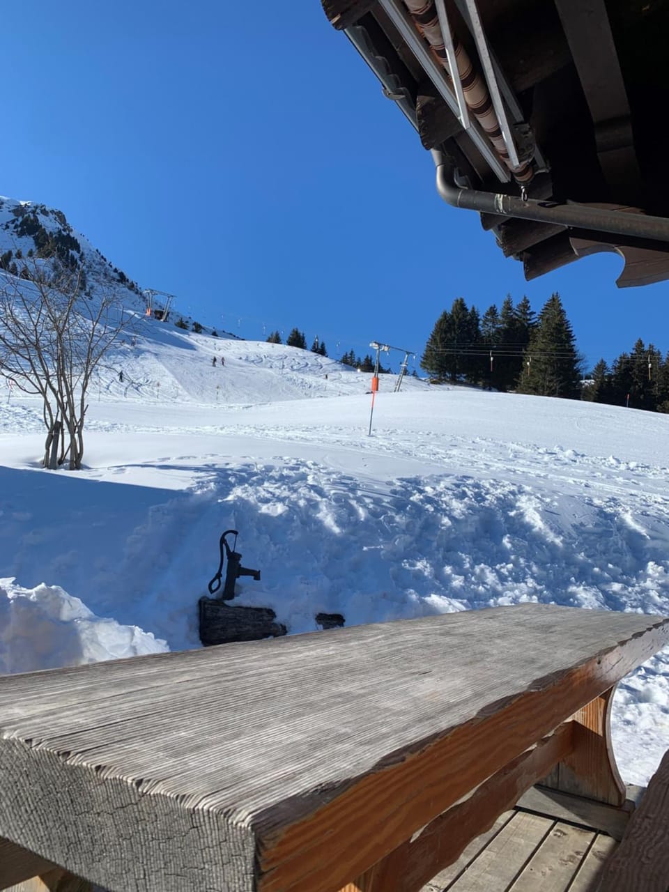 Winter, Skiing, Skiing, Mountain view