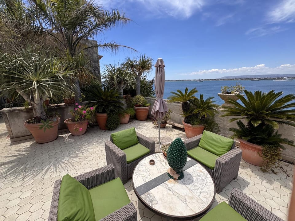 Patio, Spring, Day, Natural landscape, View (from property/room), Sea view