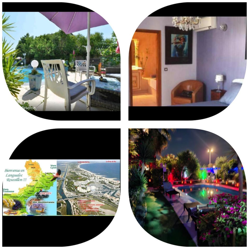 SUITE-Junior -Villa HÉLÈNE - Montpellier Sud - aéroport- PISCINE Privée-2mn des plages House in Mauguio