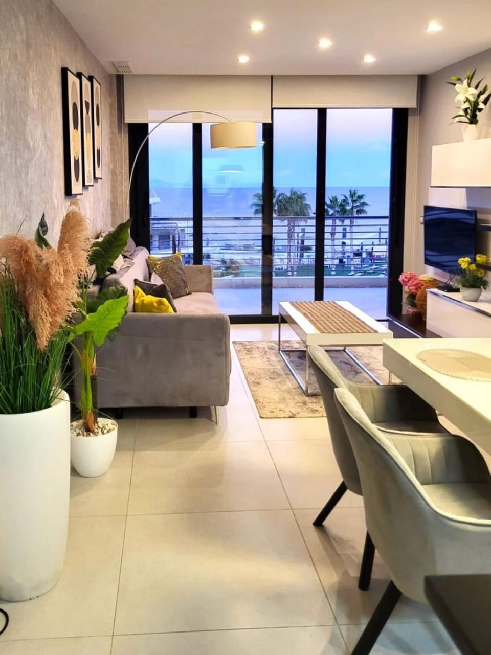 Natural landscape, Living room, Seating area, Sea view