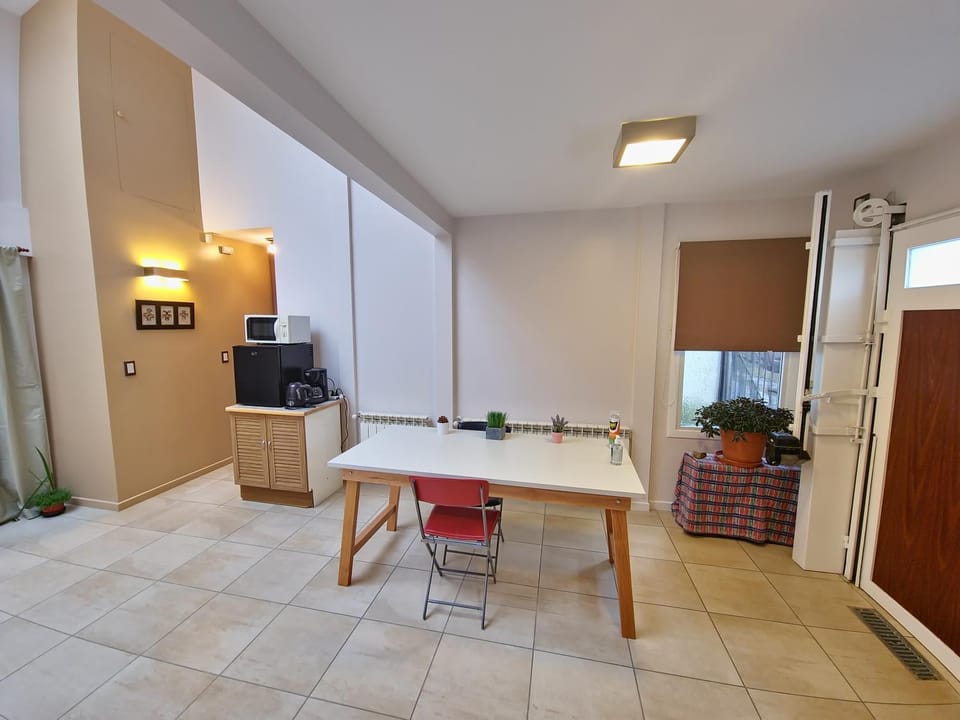 Dining area, hair dresser, minibar, oven