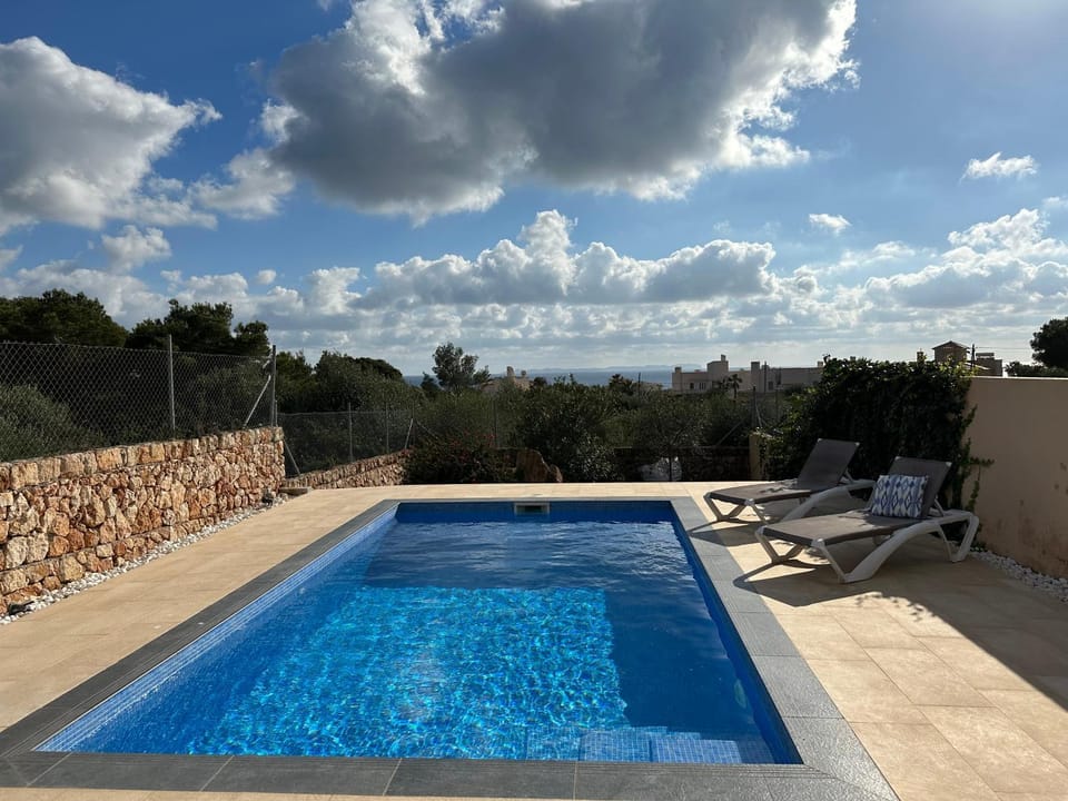 Natural landscape, Pool view, Swimming pool, sunbed